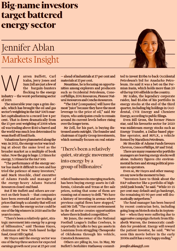 My quotes in the Financial Times today: