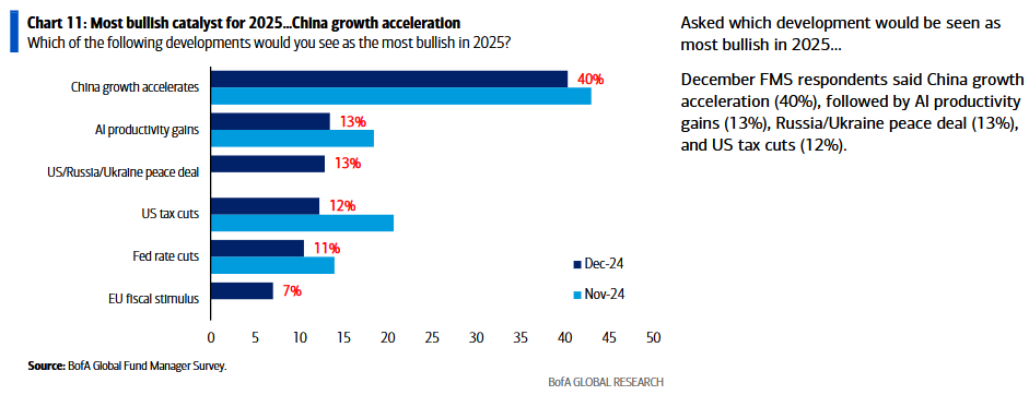 December 2024 Bank of America Global Fund Manager Survey Results (Summary)